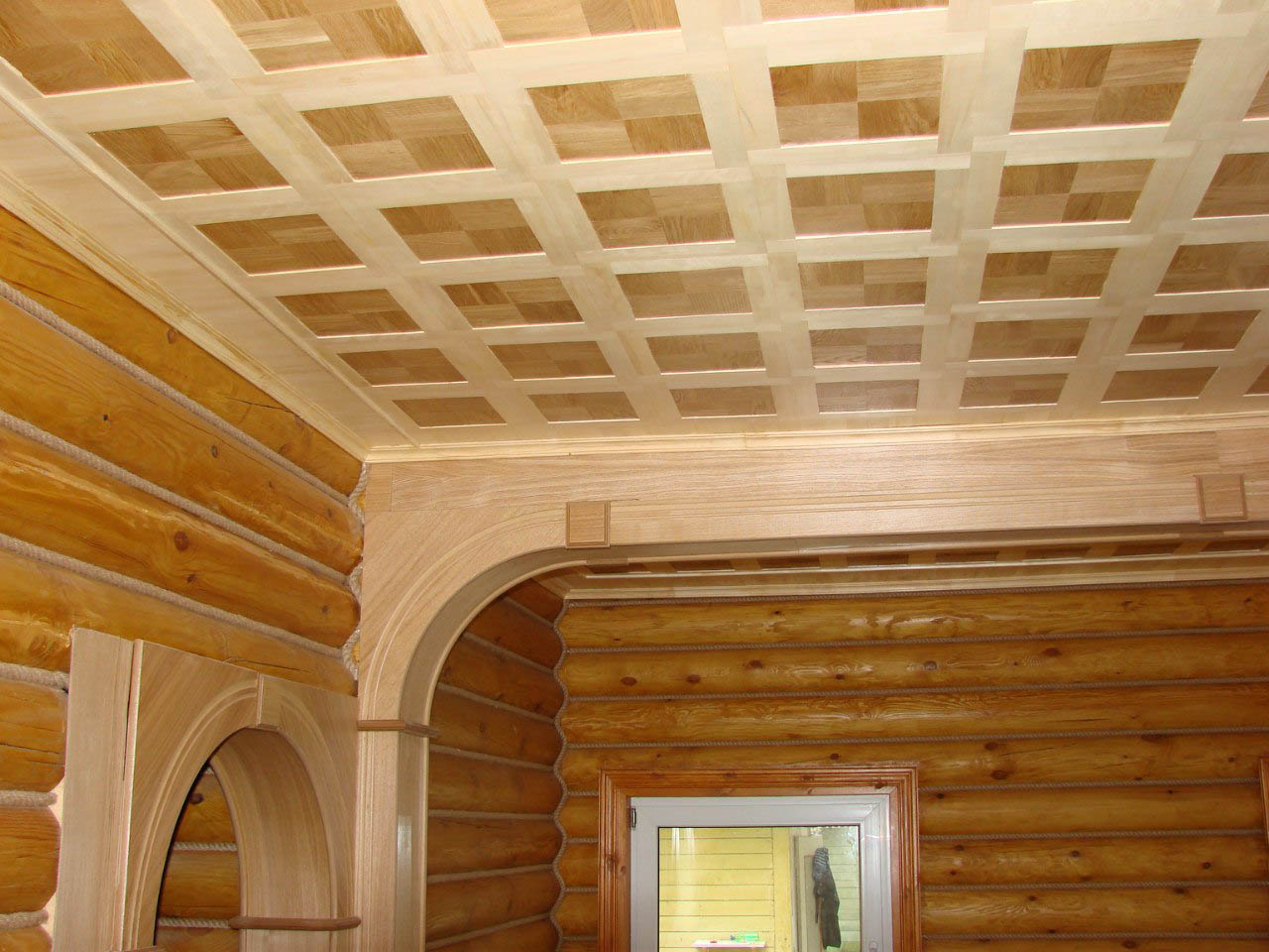 Деревянный Потолок Своими Руками Фото