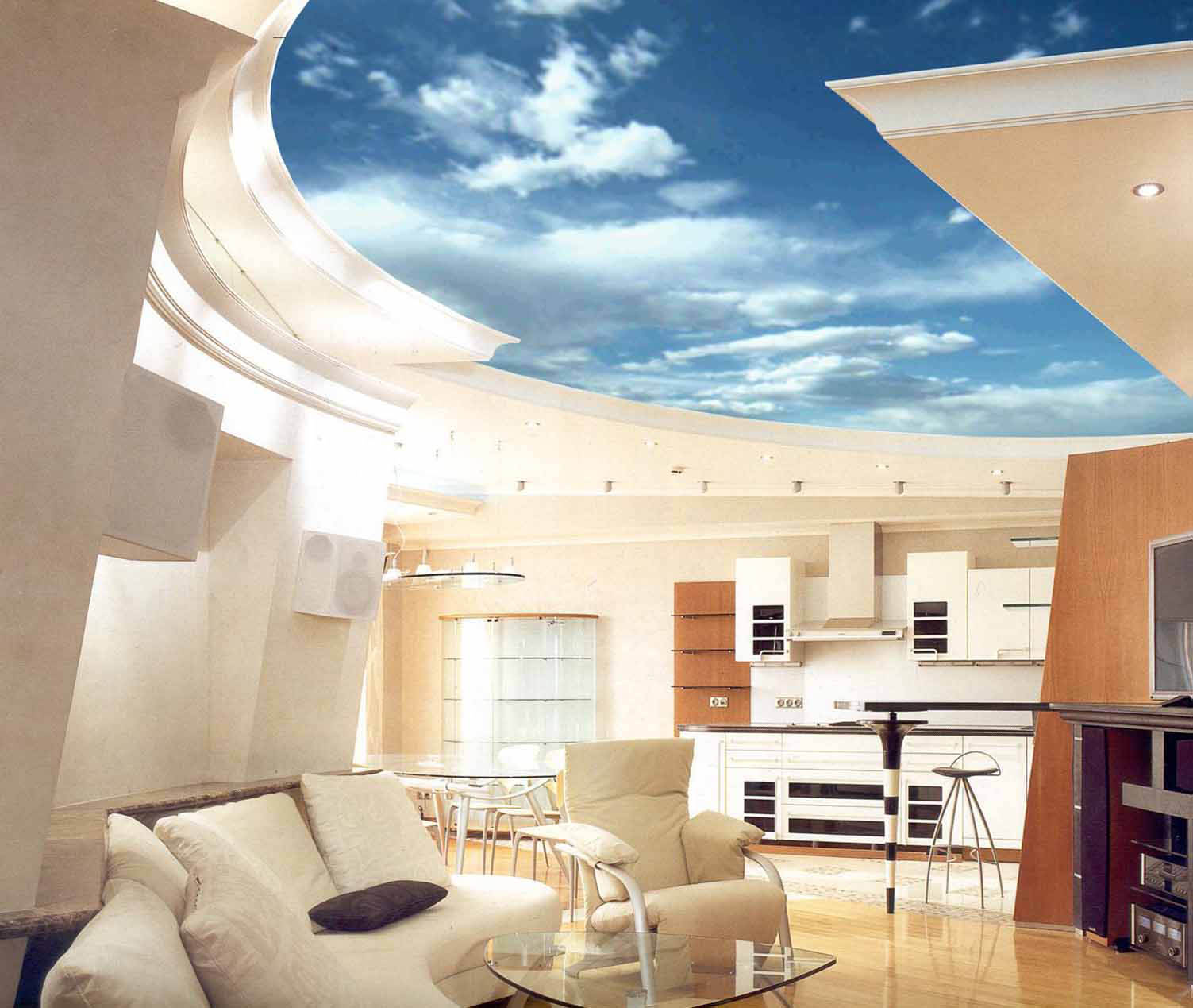 Двухуровневые потолки из гипсокартона для гостиной 43 фото 2-х уровневый потолок с подсветкой идеи 2020 и примеры в интерьере